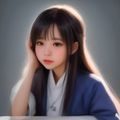 幼女战记资讯站动画分析编辑林悦的工作照，坐在电脑前认真截帧分析