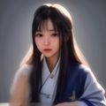 幼女战记资讯站角色分析编辑苏晴的工作照，手持笔记本记录角色设定细节